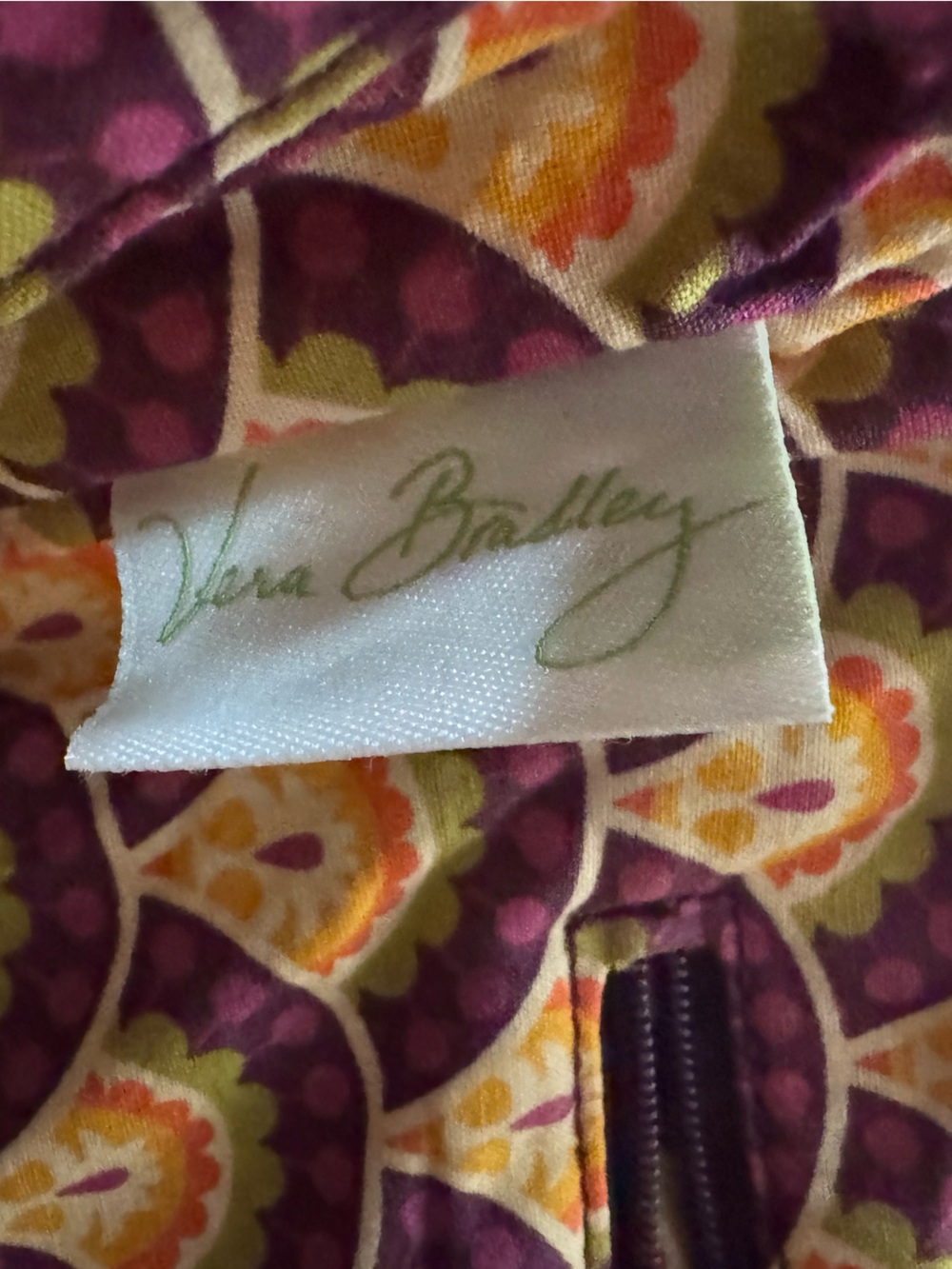 Vera Bradley Plum Crazy Hipster Retired Purse Bag Crossbody Shoulder - Picture 8 of 8